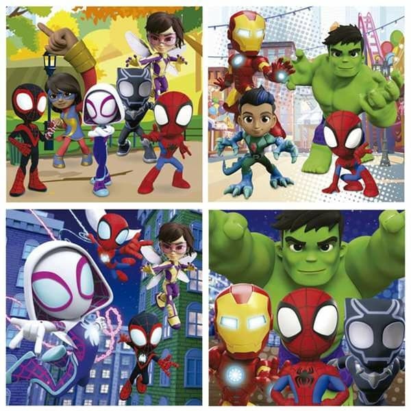 Set 4 pussel Spidey Portfölj