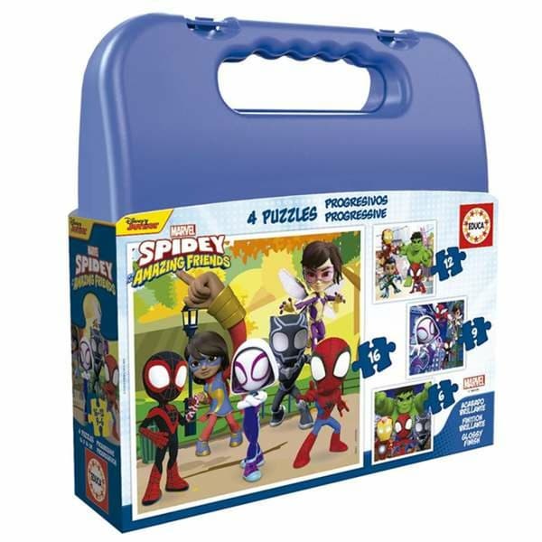 Set 4 pussel Spidey Portfölj