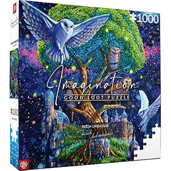 1000 bitars pussel - BRA BYTE - Roch Urbaniak Owl Island - Hantverkskollektion - Canvaseffekt - Djur