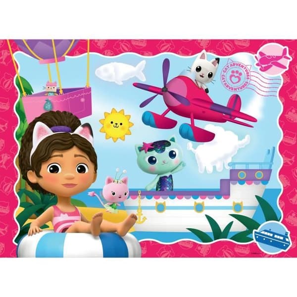 100 bitars XXL-pussel Katternas äventyr! / Gabbys dockskåp, Från 6 år, Barnpussel, 12001053, Ravensburger