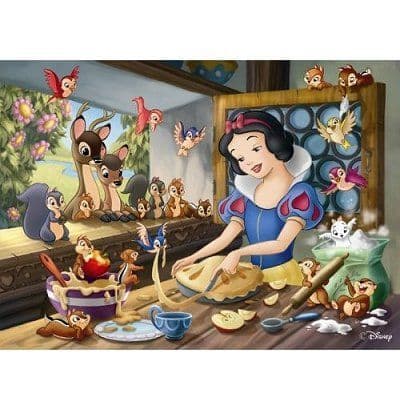 DISNEY Pussel 60 bitar - Snövit bakar - Nathan - Barnpussel + Sorterare - Från 6 år