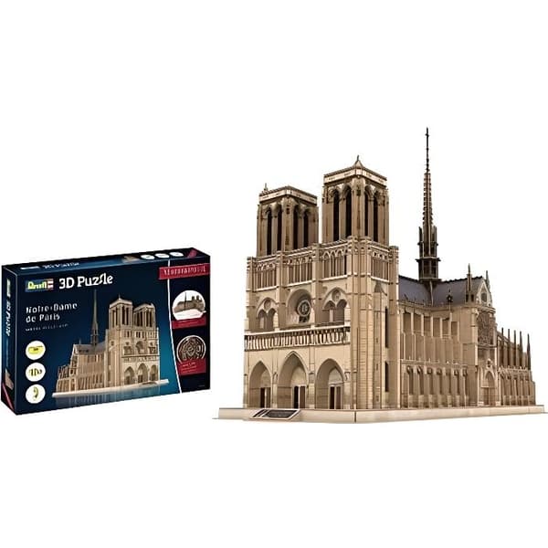3D-pussel - Revell - Notre Dame de Paris - 293 bitar - Resor och kartor