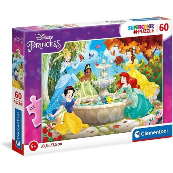 Princesses Puzzle - Clementoni - 60 bitar - För barn från 5 år och uppåt