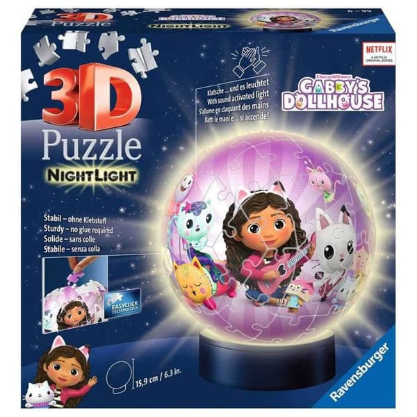 3D Ball 72-bitars upplyst pussel: Gabby och det magiska huset, Gabbys dockhus