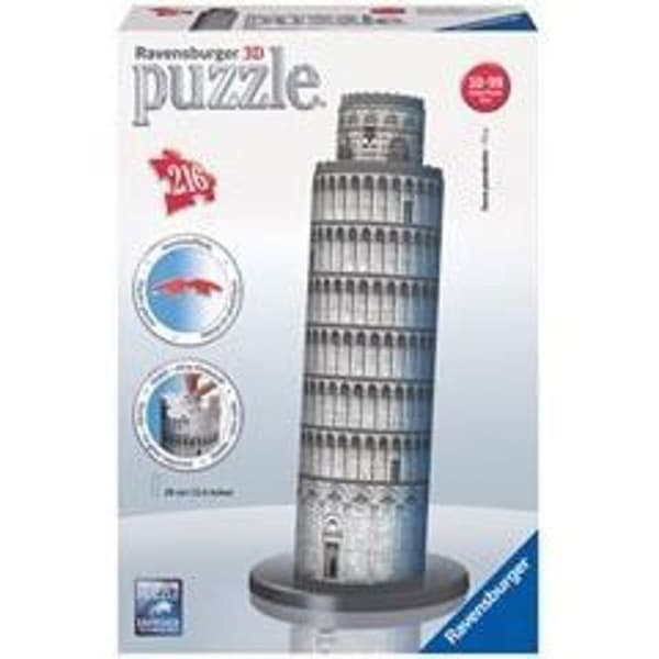 Puzzleball® - Ravensburger - Lutande tornet i Pisa - Arkitektur och monument 3D-pussel - 216 bitar