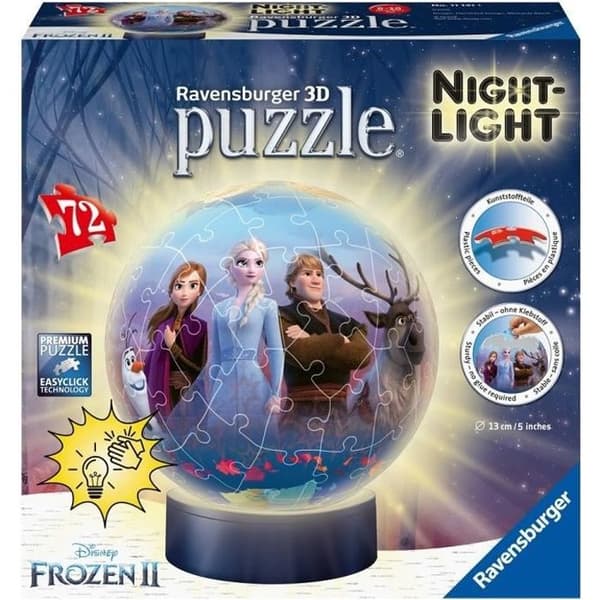 3D Ball Puzzle Frozen 2 upplyst - Ravensburger - Barn 6 år och uppåt