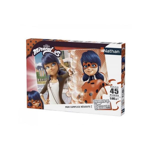 45 bitars pussel - NATHAN - Marinette vs Lady Bug - Tecknade serier och serier - Tjej - Från 3 år