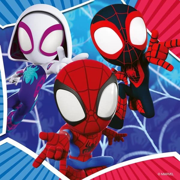 Ravensburger-SPIDERMAN-Pussel 3x49 bitar - Spidey, webbskjutaren-4005556057306-5 år och uppåt