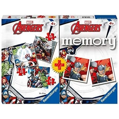 Multipack Minne och Pussel - RAVENSBURGER - Avengers - 48 minneskort - 3 pussel - 4 år och uppåt