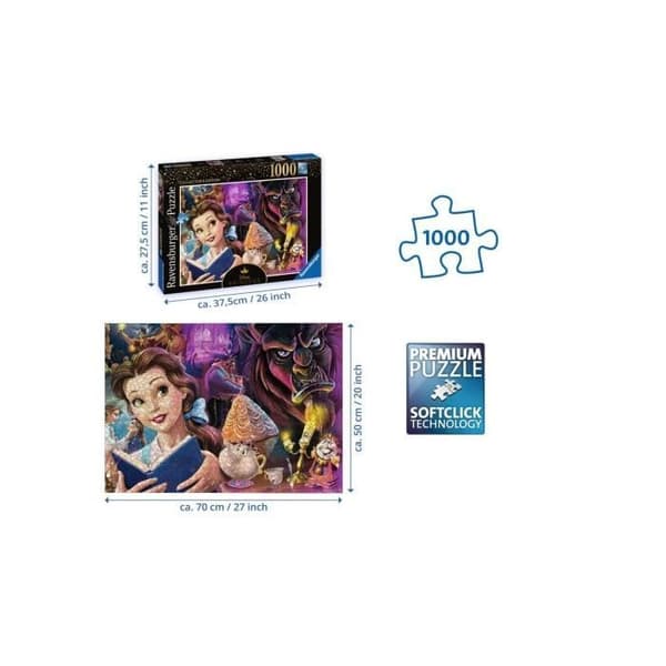 Ravensburger Disney Princess Belle Pussel - 1000 bitar - Tecknade serier och serier