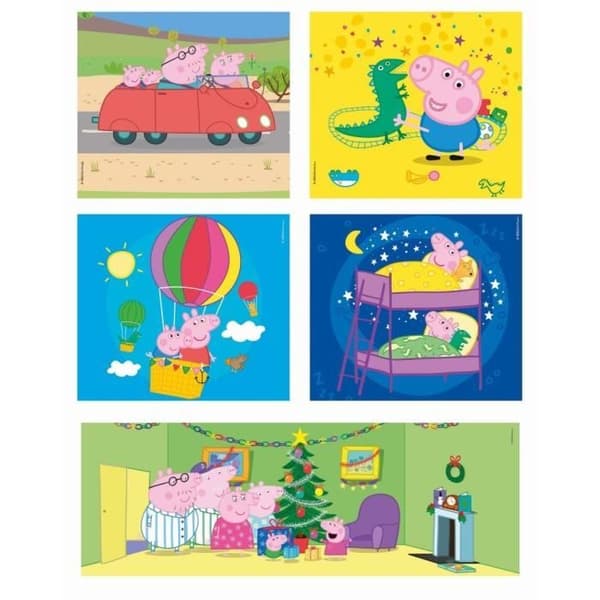 CLEMENTONI - 10 i 1 Peppa Pig Pussel - Mindre än 100 bitar - För barn