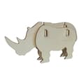 Miniatyrbild 2 av 4: Set med 6 3D-träpussel att dekorera - 22x14cm - I form av djur - Naturlig färg - Sodertex - L310020 TU