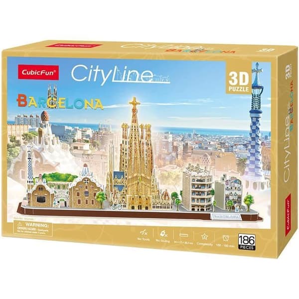 Barcelona 3D-pussel - XTREM RAIDERS - Arkitektur och monument - Barn - 170 min montering