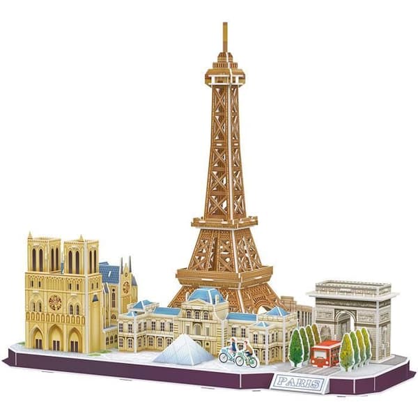 3D-pussel Eiffeltornet Paris - XTREM RAIDERS - Barn 8 år och uppåt - Resor och kartor - Färdigskuren fjäderbräda