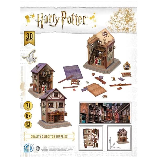 Harry Potter 3D-pussel The Quidditch Accessories Shop - CubicFun - 71 bitar - från 8 år och uppåt