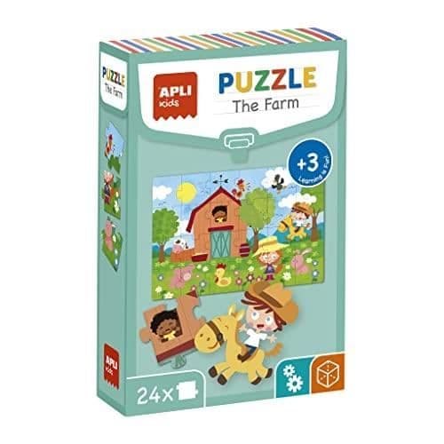Farm pedagogisk pussel - APLI Kids - 24 bitar - Flerfärgad - 3 år