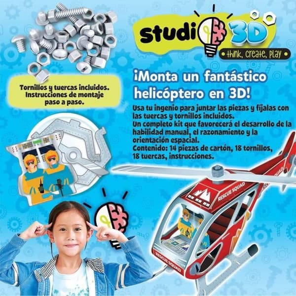 EDUCA - Pussel - Helikopter 3D Studio