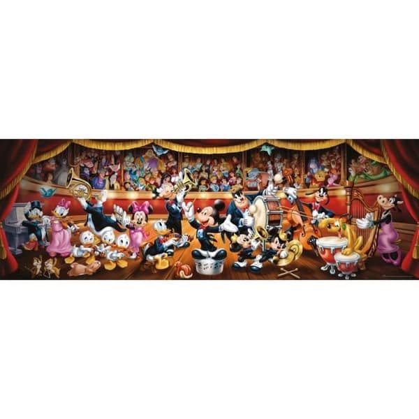 Clementoni - Disney Orchestra panoramapussel - 1000 bitar - Tillverkat i Italien