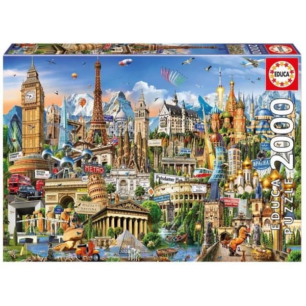 European Symbols Puzzle - EDUCA - 2000 bitar - För vuxna och barn från 12 år