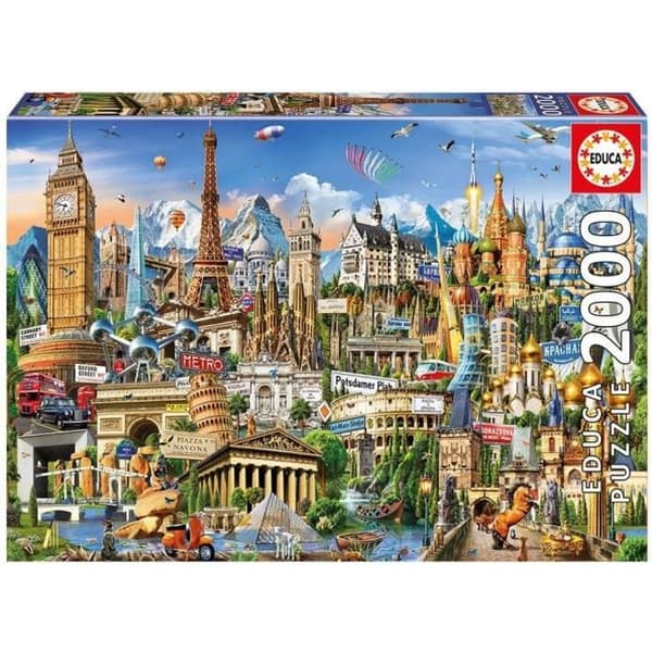 European Symbols Puzzle - EDUCA - 2000 bitar - För vuxna och barn från 12 år