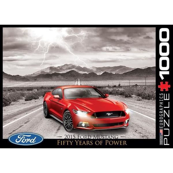 Eurographics Puzzle 1000 Pc - Ford Mustang 2015 - Fordon och maskiner - Röd - Blandat - Vuxen
