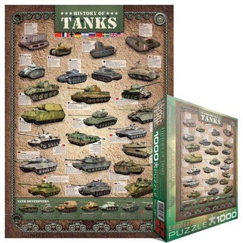 Eurographics Pussel - Tankarnas historia - 1000 bitar - Vuxen - Fordon och maskiner