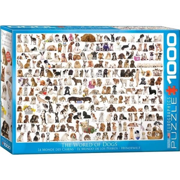 (EG60000581) - Eurographics 1000 bitars pussel - Världens hundar - Flerfärgad - Vuxen