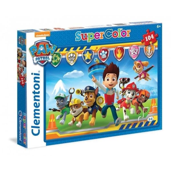 Paw Patrol Pussel - CLEMENTONI - 104 bitar - Tecknade serier och serier - För barn från 4 år och uppåt