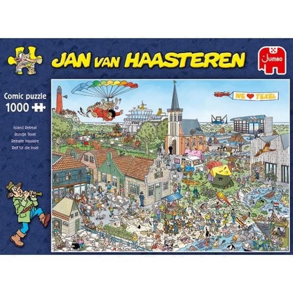 Pussel - JUMBO - Island Retreat - 1000 bitar - mönster av Jan Van Haasteren