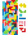 Miniatyrbild 3 av 4: Tetris träpussel - LITEN FOT - 114 bitar - Geometriska mönster - Flerfärgad - Från 3 år