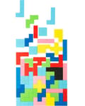 Miniatyrbild 4 av 4: Tetris träpussel - LITEN FOT - 114 bitar - Geometriska mönster - Flerfärgad - Från 3 år