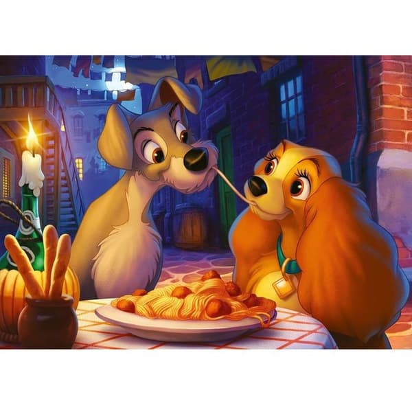 1000 bitars pussel Lady and the Tramp - Ravensburger - Tecknade serier och serier - Blandat