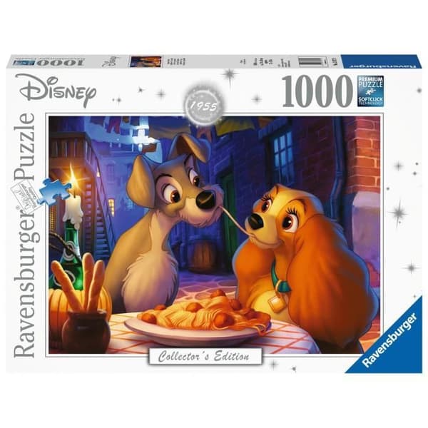 1000 bitars pussel Lady and the Tramp - Ravensburger - Tecknade serier och serier - Blandat