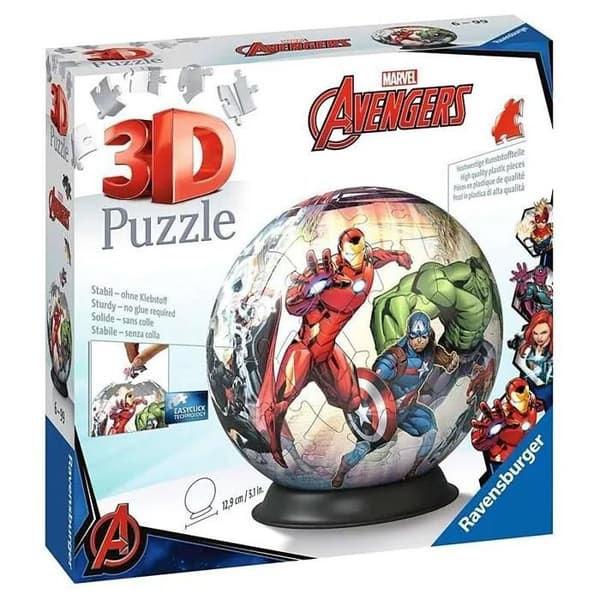 Pusselboll - RAVENSBURGER - Marvel Avengers - 72 bitar - Tecknade serier och serier - Gul