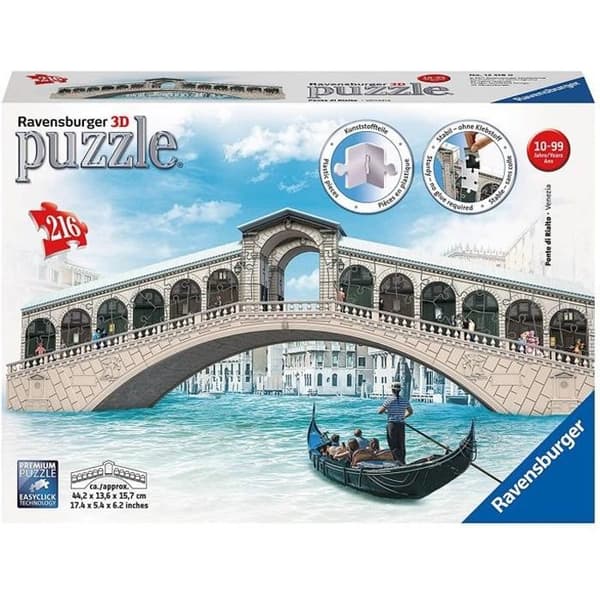 3D-pussel - RAVENSBURGER - Rialtobron (Venedig) - Arkitektur och monument - Blandat - 10 år gammal