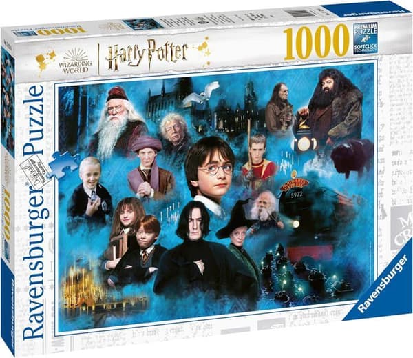 Pussel 1000 bitar: Harry Potters magiska värld Unik färg