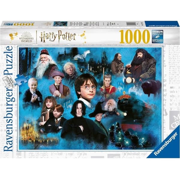 Pussel 1000 bitar: Harry Potters magiska värld Unik färg