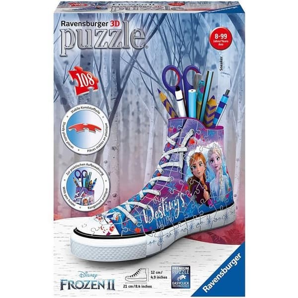 Frozen 2 Sneaker 3D-pussel - Ravensburger - 108 bitar - Inget lim - från 8 år och uppåt