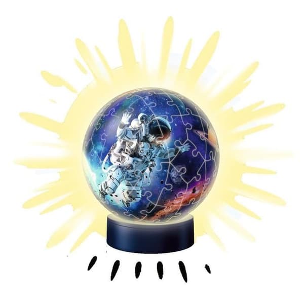 Upplyst 3D-bollpussel - Astronauter - Ravensburger - 72 bitar - Astrologi och esoterismtema