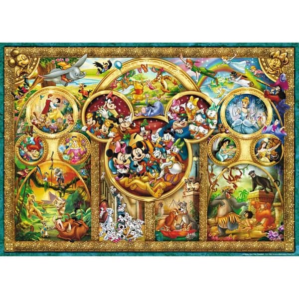 Ravensburger 1000 bitars pussel - Disneys magiska värld - Gul - Tecknad film och serier - Vuxen