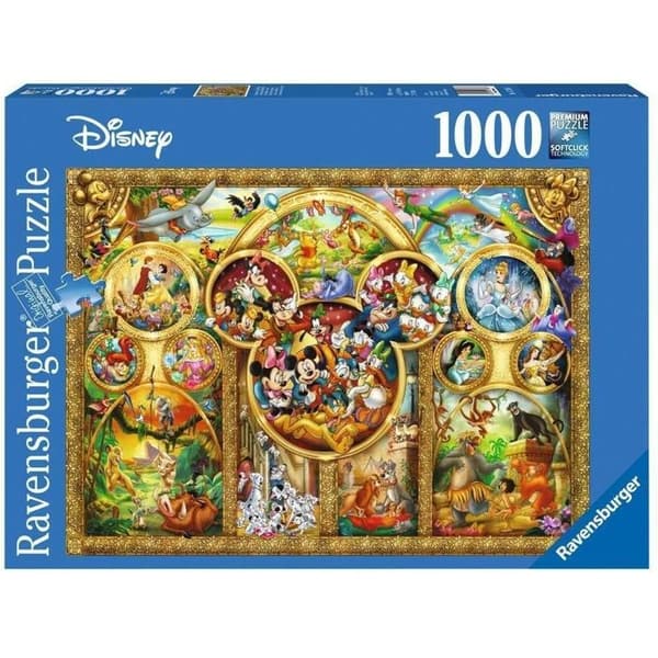 Ravensburger 1000 bitars pussel - Disneys magiska värld - Gul - Tecknad film och serier - Vuxen