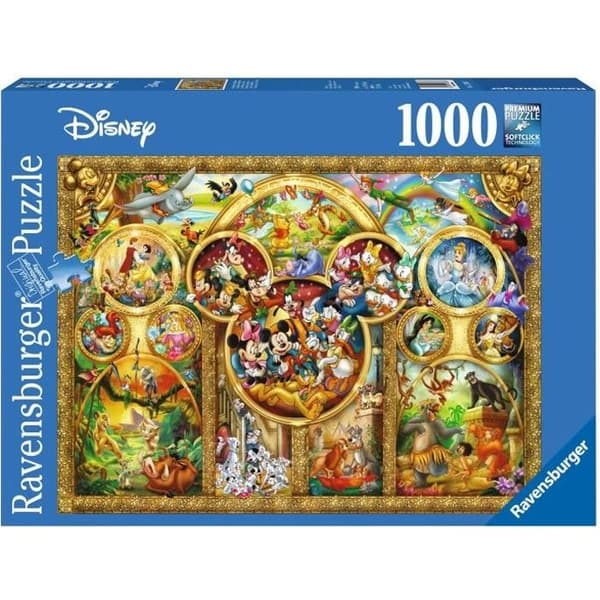 Ravensburger 1000 bitars pussel - Disneys magiska värld - Gul - Tecknad film och serier - Vuxen