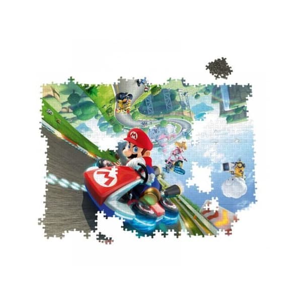 Mario Kart Funracer 1000 bitars pussel - Vinnande drag - Röd Multicolor Mixed - Interiör