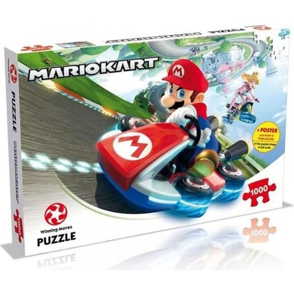 Mario Kart Funracer 1000 bitars pussel - Vinnande drag - Röd Multicolor Mixed - Interiör