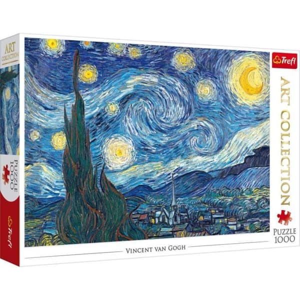 1000 bitars pussel - TREFL - The Starry Night, Van Gogh - Målningar och målningar - Vuxen - Blandat - 1000 bitar
