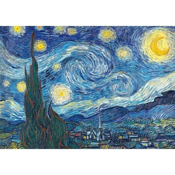 1000 bitars pussel - TREFL - The Starry Night, Van Gogh - Målningar och målningar - Vuxen - Blandat - 1000 bitar