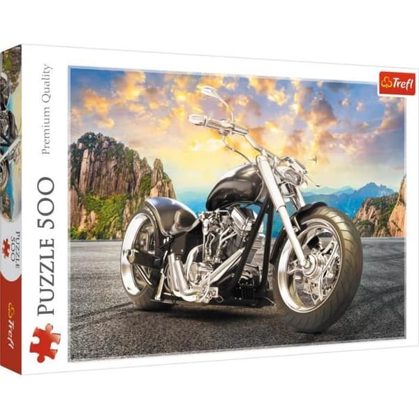 500 bitars pussel - TREFL - Svart motorcykel - Fordon och maskiner - Vuxen - 12 år gammal