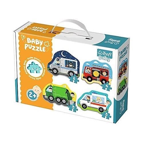 Trefl - Baby Puzzle 4 i 1 modell Räddningsfordon 3-4-5-6 bitar, , Flerfärgad - 36071