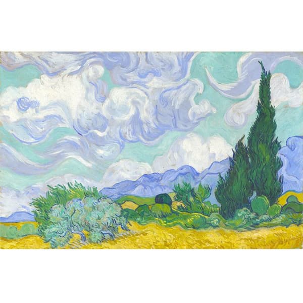 1000 bitars pussel: Van Gogh: Wheatfield med ...