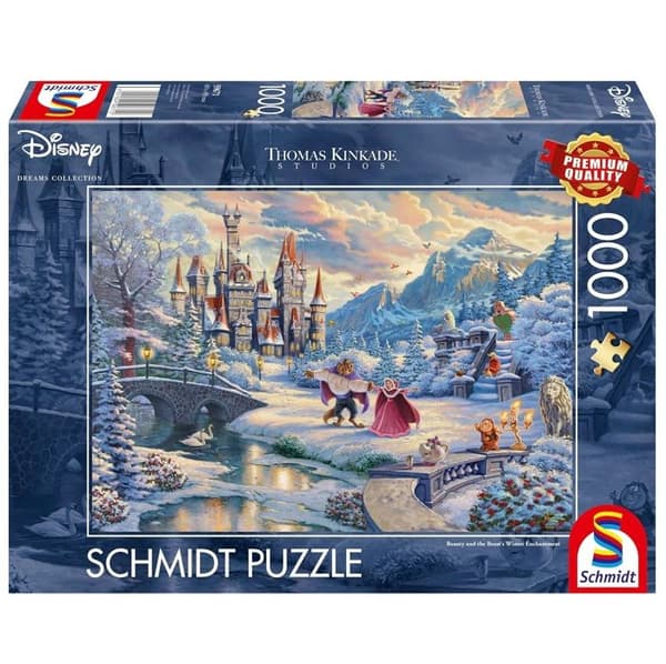 Pussel - SCHMIDT SPIELE - Disney, skönheten och odjurets vinterförtrollning - 1000 bitar